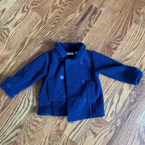 True navy/cobalt blue unisex pea coat